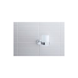 Duravit D-Code Zahnputzbecher 102x118x97mm, Chrom/Mattweiß, Schraubbefestigung, wan... DURAVIT-0099201000 4021534636172 (Abb. 1)