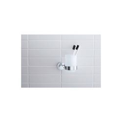 Duravit D-Code Zahnputzbecher 102x118x97mm, Chrom/Mattweiß, Schraubbefestigung, wan... DURAVIT-0099201000 4021534636172 (Abb. 1)