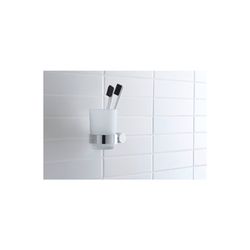Duravit D-Code Zahnputzbecher 102x118x97mm, Chrom/Mattweiß, Schraubbefestigung, wan... DURAVIT-0099191000 4021534636165 (Abb. 1)