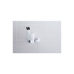 Duravit D-Code Zahnputzbecher 102x118x97mm, Chrom/Mattweiß, Schraubbefestigung, wan... DURAVIT-0099191000 4021534636165 (Abb. 1)