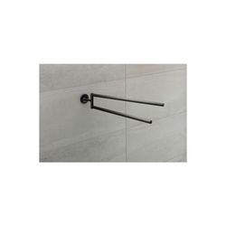 Duravit Starck T Handtuchhalter 486x88x57mm, Mattschwarz, Messing, 2 Arme, mit Befe... DURAVIT-0099414600 4053424703022 (Abb. 1)