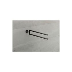 Duravit Starck T Handtuchhalter 486x88x57mm, Mattschwarz, Messing, 2 Arme, mit Befe... DURAVIT-0099414600 4053424703022 (Abb. 1)