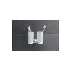 Duravit Starck T Zahnputzbecher doppelt wandhängend, Position R L, 170x98x140mm, Ch... DURAVIT-0099481000 4063382318626 (Abb. 1)