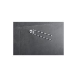 Duravit Starck T Handtuchhalter 486x88x57mm, Chrom glänzend, Messing, 2 Arme, mit B... DURAVIT-0099411000 4053424693859 (Abb. 1)