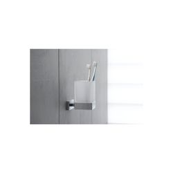 Duravit Karree Zahnputzbecher einzeln wandhängend, Position mitte, 100x69x110mm, Ch... DURAVIT-0099511000 4021534901089 (Abb. 1)