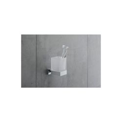 Duravit Karree Zahnputzbecher einzeln wandhängend, Position mitte, 100x69x110mm, Ch... DURAVIT-0099511000 4021534901089 (Abb. 1)