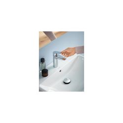 Duravit Push-open Ventil Universal, Chrom glänzend, geeignet für Waschtisch mit Übe... DURAVIT-0050521000 4021534301476 (Abb. 1)
