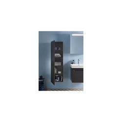 Duravit No.1 Halbhochschrank, Folie 360x400x1320mm Graphit Matt, 1 Tür R, 4 Gl... DURAVIT-N11308R49490000 4063382218834 (Abb. 1)