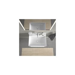 Duravit DuraSquare Waschtisch470x600x145mm wandh. Weiß Hochglanz, Rechteckig, DuraC... DURAVIT-2353600041 4053424151076 (Abb. 1)
