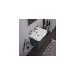 Duravit No.1 Waschtisch 460x600x173mm wandhäng., Weiß Hochglanz, Rechteckig, 1 Wasc... DURAVIT-2375600000 4063382180179 (Abb. 1)