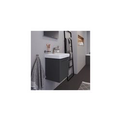 Duravit No.1 Waschtischunterbau wandhängend 386x440x478mm L Graphit Matt Folie... DURAVIT-N14267L49490000 4063382802057 (Abb. 1)