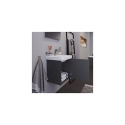 Duravit No.1 Waschtischunterbau wandhängend 386x440x478mm L Graphit Matt Folie... DURAVIT-N14267L49490000 4063382802057 (Abb. 1)