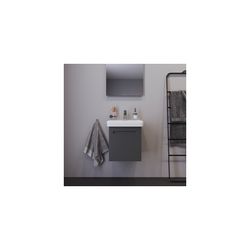 Duravit No.1 Waschtischunterbau wandhängend 386x440x478mm L Graphit Matt Folie... DURAVIT-N14267L49490000 4063382802057 (Abb. 1)
