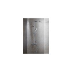 Duravit C.1 Duschsystem, Chrom, Thermostat, Kopfbrause 230mm, 12l/min, höhenverst... DURAVIT-C14280008010 4053424455280 (Abb. 1)