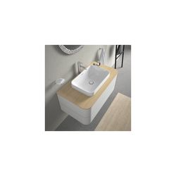 Duravit Happy D.2 Plus Aufsatzbecken 600mm, Weiß Hochglanz, WonderGliss, Rechtecki... DURAVIT-23596000001 4053424896793 (Abb. 1)