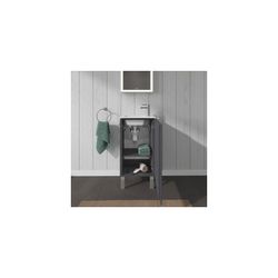 Duravit L-Cube Waschtischunterbau bodenstehend 294x420x704mm, R Graphit Matt/ Grif... DURAVIT-LC6273R4949 4053424130279 (Abb. 1)