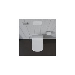 Duravit DuraStyle Wand-WC für Dusch-WC-Sitz 620x376x355mm Weiß Hochglanz, 4,5l, Wo... DURAVIT-25375900001 4021534854460 (Abb. 1)