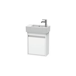 Duravit Ketho Waschtischunterbau wandh. 225x450x550mm, L, Mattweiß, Griffleiste Si... DURAVIT-KT6629L1818 4021534735660 (Abb. 1)