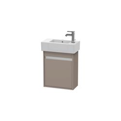 Duravit Ketho Waschtischunterbau wandh. 225x450x550mm L, Basalt Matt, Griffleiste ... DURAVIT-KT6629L4343 4021534735684 (Abb. 1)