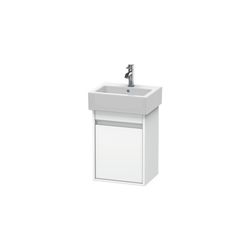 Duravit Ketho Waschtischunterbau wandh. 320x400x550mm, L, Mattweiß, Griffleiste Si... DURAVIT-KT6630L1818 4021534735745 (Abb. 1)