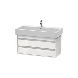 Duravit Ketho Waschtischunterbau wandhäng. 440x950x480mm, Weiß Hochglanz, Grifflei... DURAVIT-KT663802222 4053424223018 (Abb. 1)