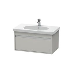 Duravit Ketho Waschtischunterbau wandh. 455x800x410mm Betongrau Matt, Griffleiste ... DURAVIT-KT666700707 4053424640174 (Abb. 1)