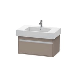 Duravit Ketho Waschtischunterbau wandh. 455x800x410mm, Basalt Matt, Griffleiste Si... DURAVIT-KT669004343 4021534736209 (Abb. 1)