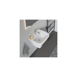 Duravit D-Code Waschtisch 430x550x175mm wandhäng., Weiß Hochglanz, Halbrund, 1 WP m... DURAVIT-2310550000 4021534344060 (Abb. 1)
