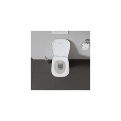 Duravit D-Code WC-Sitz Weiß Hochglanz 360x40x430mm, ohne Absenkautomatik, Edelstahl... DURAVIT-0067310000 4021534384769 (Abb. 1)