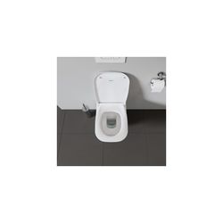 Duravit D-Code WC-Sitz Weiß Hochglanz 360x40x430mm, ohne Absenkautomatik, Edelstahl... DURAVIT-0067310000 4021534384769 (Abb. 1)