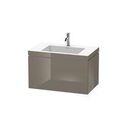 Duravit L-Cube Waschtisch-Set C-bonded wh Echtholzfurnier 480x800x500mm Flanell Gr... DURAVIT-LC6917O8989 4053424408323 (Abb. 1)