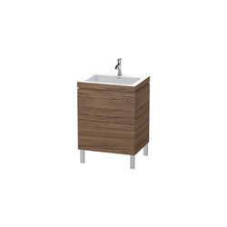 Duravit L-Cube Waschtisch-Set C-bonded bodenst. Dekor, 480x600x698mm Nusb.dunkel M... DURAVIT-LC6936O2121 4053424652313 (Abb. 1)