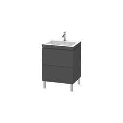 Duravit L-Cube Waschtisch-Set C-bonded bodenst. Dekor, 480x600x698mm Graphit Matt,... DURAVIT-LC6936O4949 4053424500829 (Abb. 1)