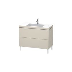 Duravit L-Cube Waschtisch-Set C-bonded bodenst. Dekor 480x1000x698mm Taupe Matt/ G... DURAVIT-LC6938O9191 4053424419084 (Abb. 1)
