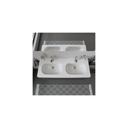 Duravit D-Code Doppelwaschtisch 490x1200x180mm, Weiß Hochglanz, Rechteckig, 2Wasch... DURAVIT-03481200002 4021534853357 (Abb. 1)