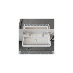 Duravit Vero Waschtisch 470x1000x175mm wandhängend, Weiß Hochglanz, Rechteckig, 2 W... DURAVIT-0454100024 4021534272936 (Abb. 1)