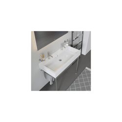 Duravit Vero Waschtisch 470x1000x175mm wandhängend, Weiß Hochglanz, Rechteckig, 2 W... DURAVIT-0454100024 4021534272936 (Abb. 1)