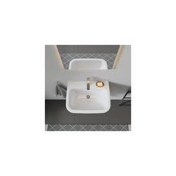 Duravit D-Code Waschtisch 500x650x180mm wandhäng., Weiß Hochglanz, Halbrund, 1 WP m... DURAVIT-2310650000 4021534344046 (Abb. 1)