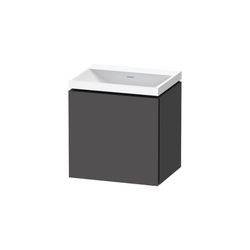 Duravit L-Cube Waschtisch-Set C-shaped wh Dekor 350x450x480mm, 1 Tür L, Graphi... DURAVIT-LC6948N49490000 4067116106497 (Abb. 1)