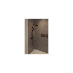 Duravit Shower Systems Duschsystem Mattschwarz, Thermostat, Kopfbrause 250mm, 9l/... DURAVIT-TH4282008046 4067116316322 (Abb. 1)