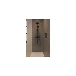 Duravit Shower Systems Duschsystem Mattschwarz, Thermostat, Kopfbrause 250mm, 9l/... DURAVIT-TH4282008046 4067116316322 (Abb. 1)