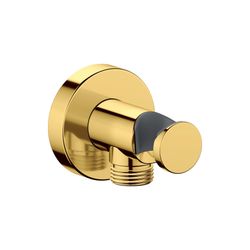 Duravit Wandanschlussbogen 55x102mm, Rund, Gold poliert, Rosette rund, Rückflussv... DURAVIT-UV0630009034 4067116113990 (Abb. 1)