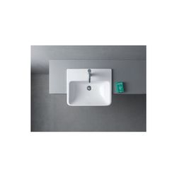 Duravit ME by Starck Halbeinbauwaschtisch 455x550x180mm, Weiß Hochglanz, 1 HL, mit ... DURAVIT-0378550000 4053424020624 (Abb. 1)