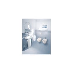 Duravit WC-Sitz, Oval, Weiß Hochglanz 376x43x446mm, ohne Absenkautomatik, Edelstahl... DURAVIT-0064200000 4021534005954 (Abb. 1)