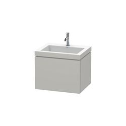 Duravit L-Cube Waschtisch-Set C-bonded wh Dekor, 480x600x500mm Betongrau Matt, Gri... DURAVIT-LC6916O0707 4053424651330 (Abb. 1)