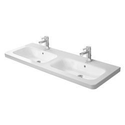 Duravit DuraStyle Doppelwaschtisch 480x1300x170mm wh, Weiß Hochglanz, Rechteckig, ... DURAVIT-23381300001 4021534984648 (Abb. 1)