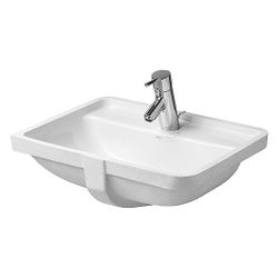 Duravit Starck 3 Einbauwaschtisch 400x525x190mm, Weiß Hochglanz, WonderGliss, mit ... DURAVIT-03024900001 4021534223341 (Abb. 1)