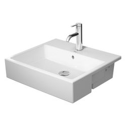 Duravit Vero Air Halbeinbauwaschtisch 470x550x165mm, Weiß Hochglanz, 1 HL, mit Über... DURAVIT-0382550000 4053424180557 (Abb. 1)