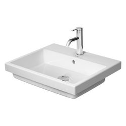 Duravit Vero Air Einbauwaschtisch 455x550x165mm, Weiß Hochglanz, WonderGliss, mit ... DURAVIT-03835500001 4053424184517 (Abb. 1)