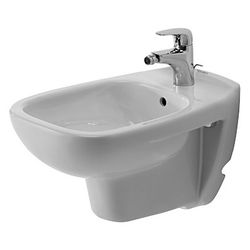 Duravit D-Code Wandbidet 545x355x350mm, Weiß Hochglanz, 1 HL, mit HLB/Überlauf... DURAVIT-2257150000 4021534863042 (Abb. 1)